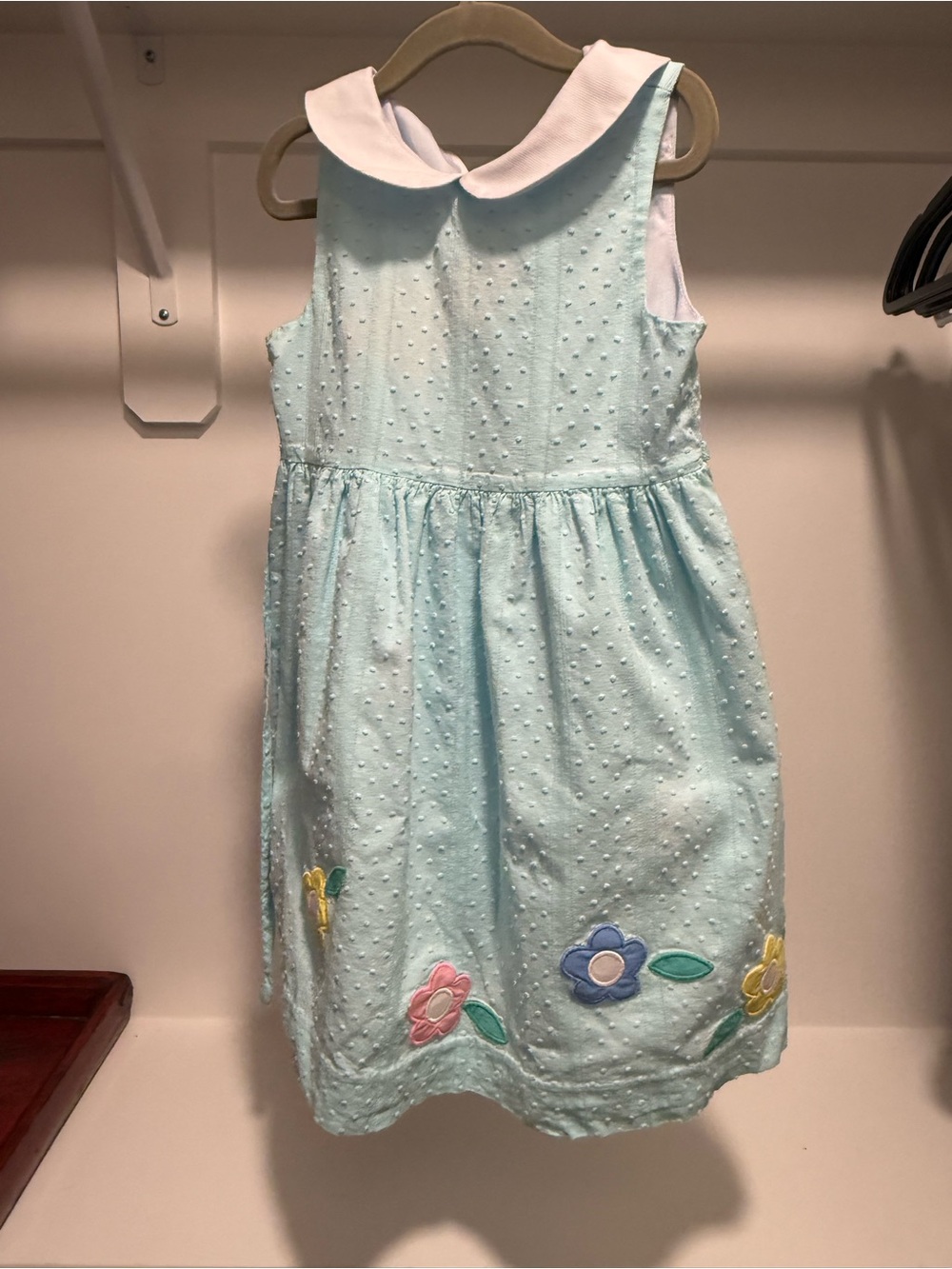 Florence Eiseman Light Blue Dress with White Peter Pan Collar - Picture 2 of 7